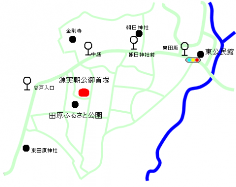 実朝公御首塚の地図