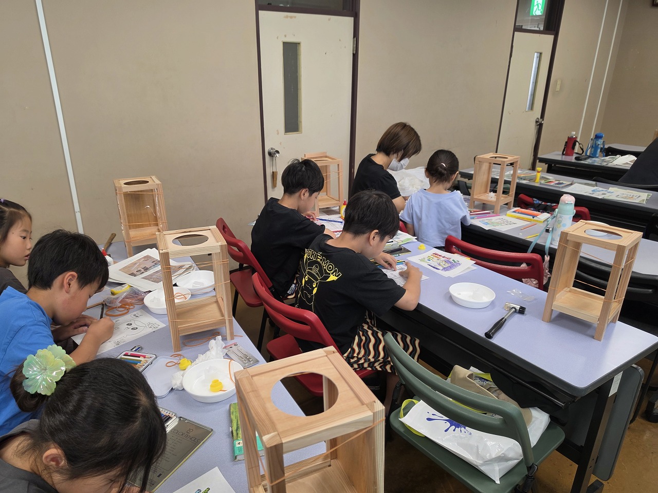 子ども工作教室 あんどん作り01