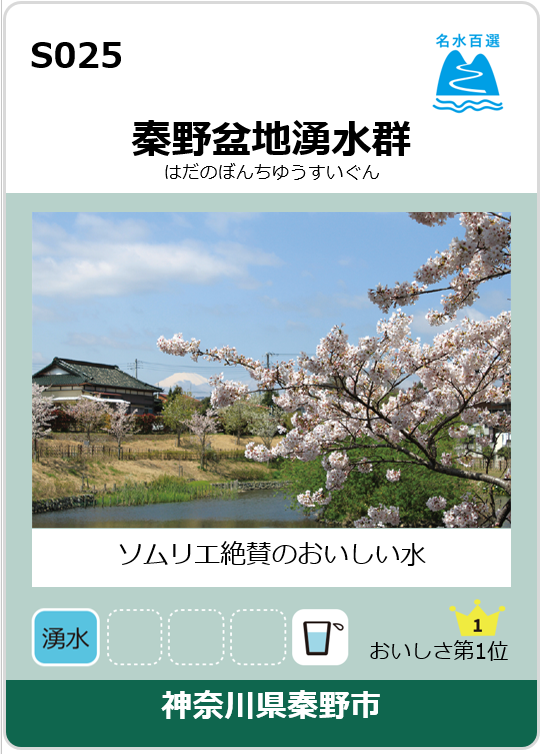 名水百選カード(秦野盆地湧水群)の画像