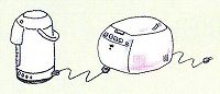 ポット、炊飯器のイラスト