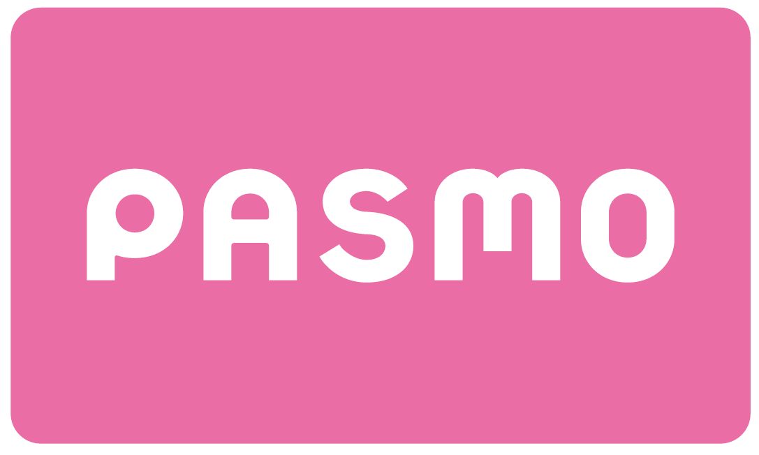 淡いピンクの背景に、白い文字で「PASMO」と書かれた交通系ICカードのロゴマーク