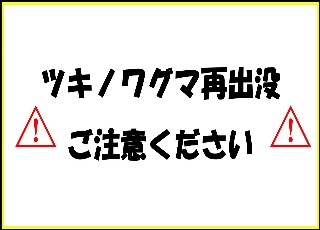 ツキノワグマ目撃情報の画像