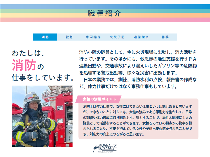 職種紹介のスライド画像