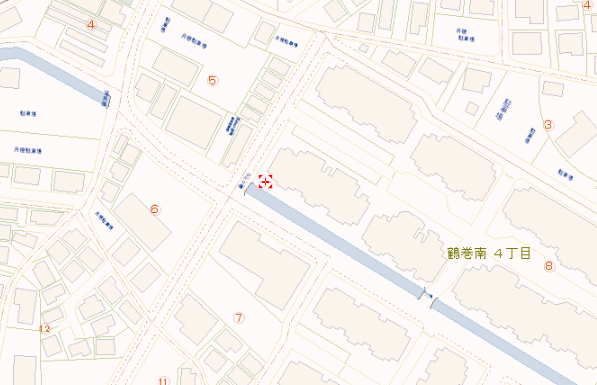 鶴巻南4-7-1 ひかり橋付近の地図