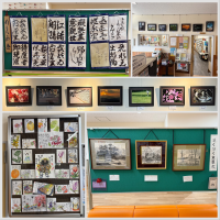 西公民館ロビーにおける常設展示されている作品の写真