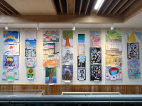 西中学校区作品展の写真