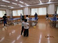 子ども卓球のようす