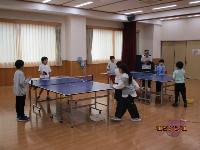 子ども卓球のようす
