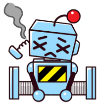壊れたロボットの図