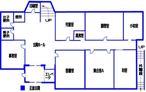東公民館1階平面図