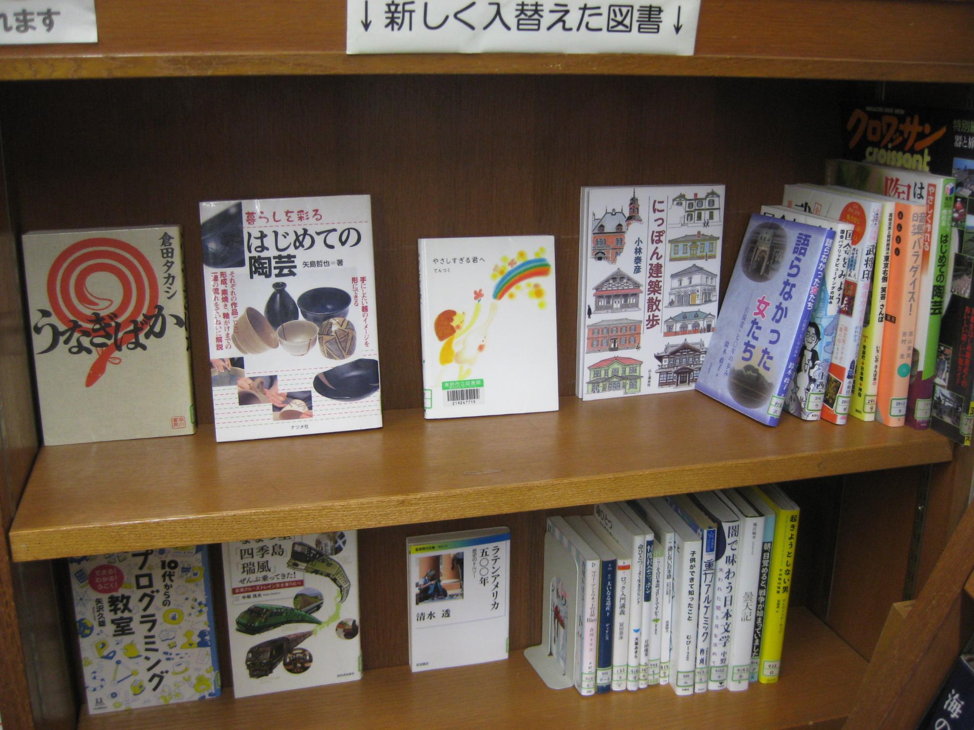 新しく入れ替えた本の写真