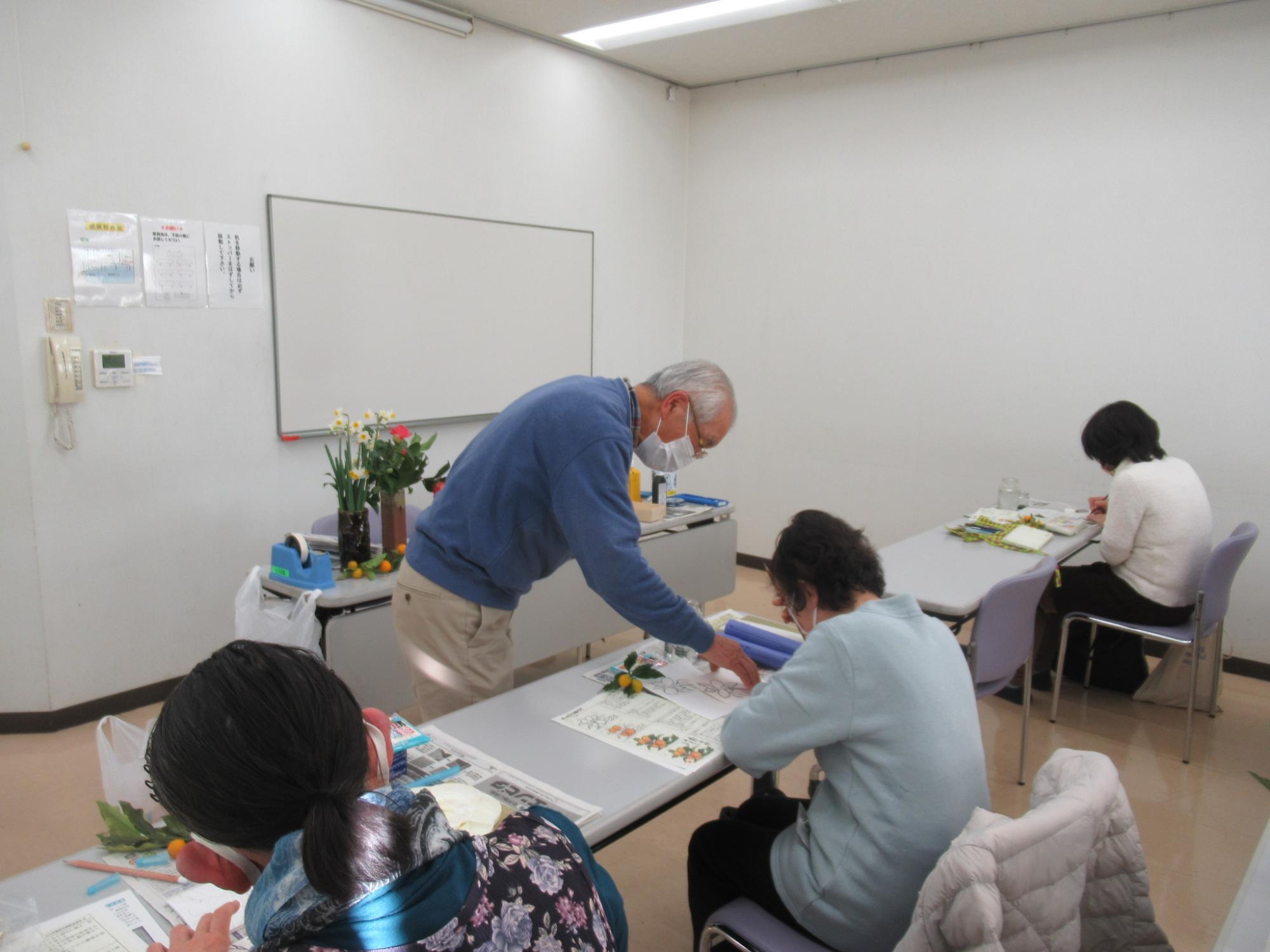 四季の絵手紙教室1