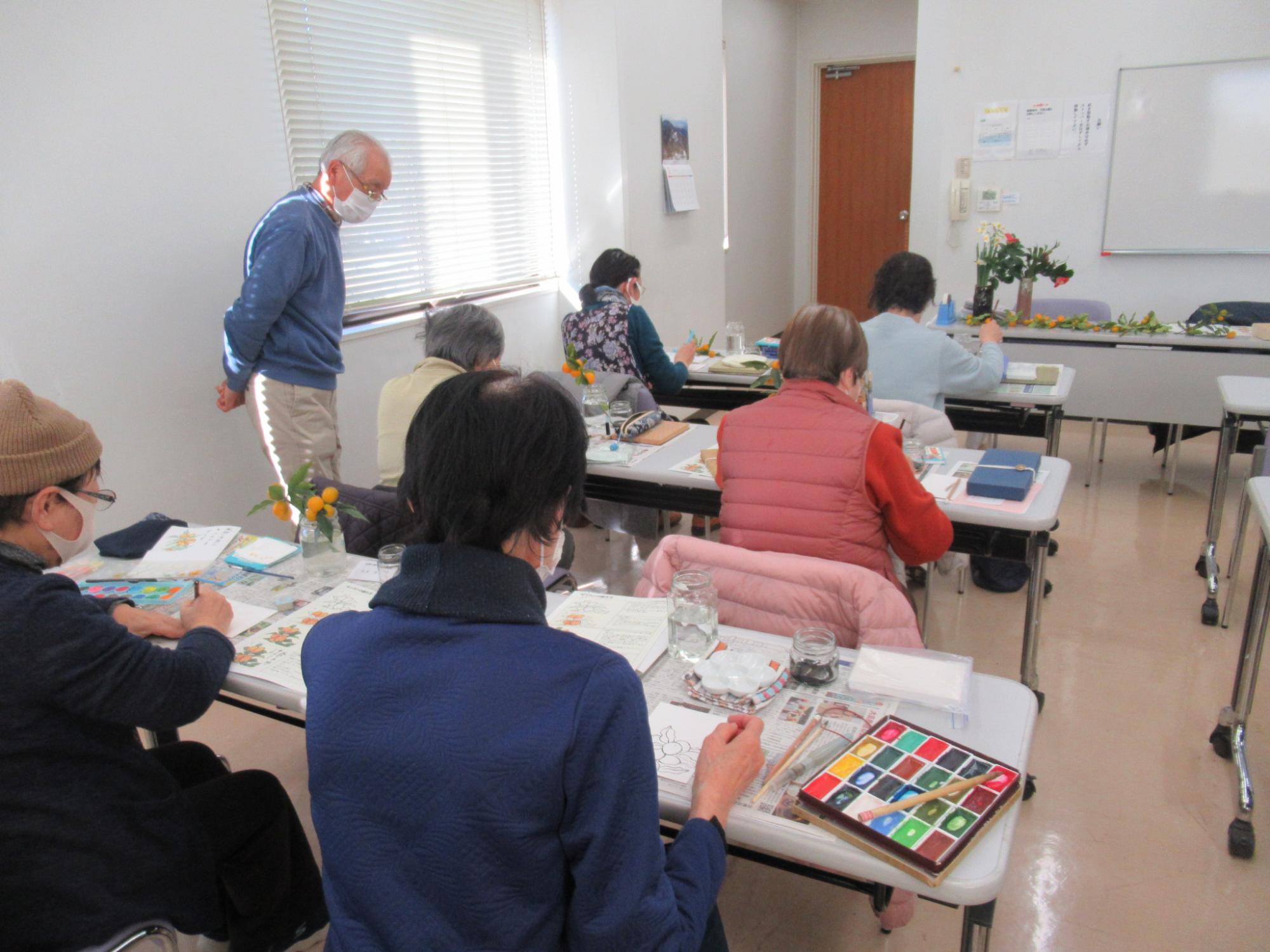 四季の絵手紙教室2