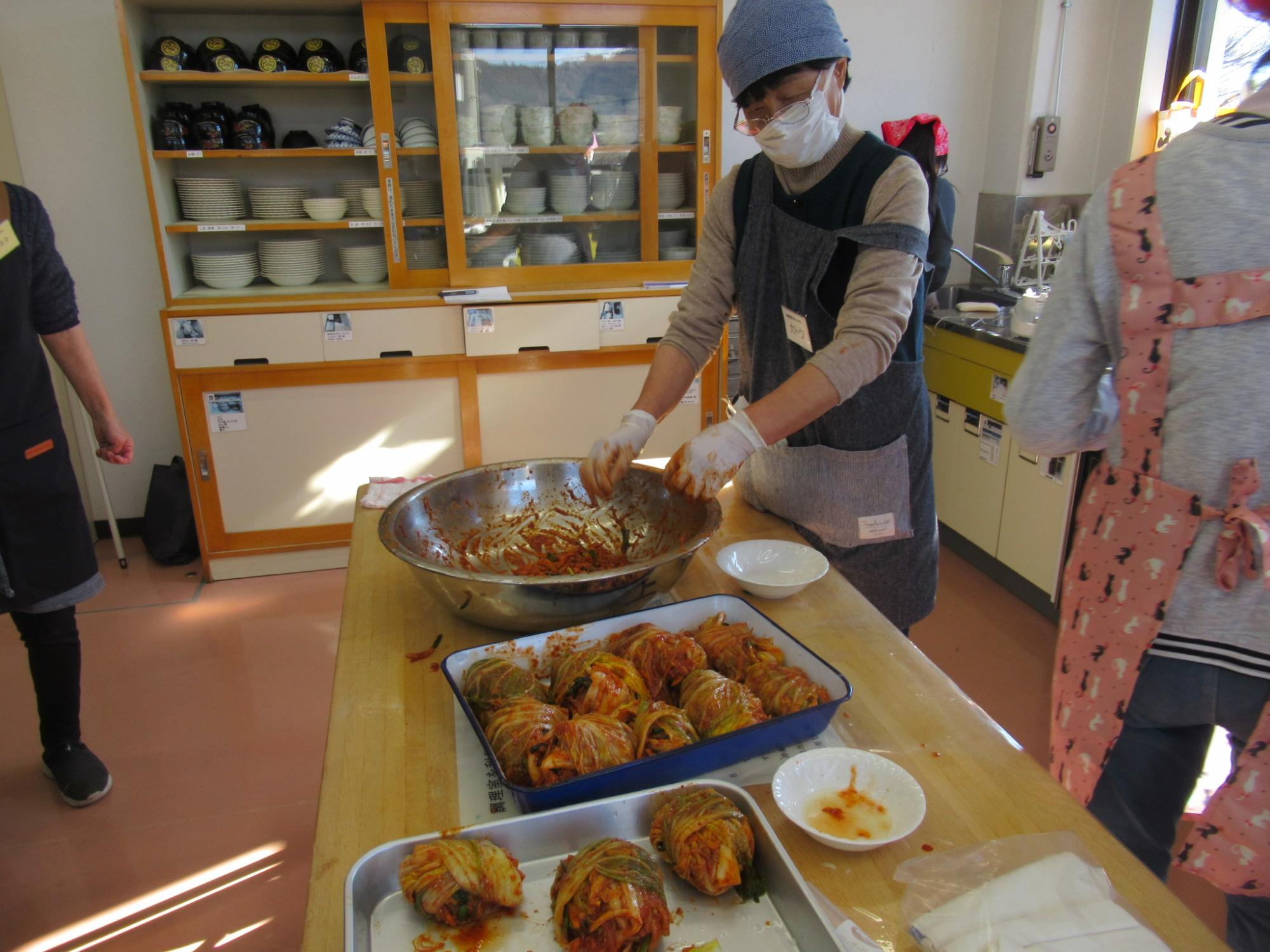 地場野菜のキムチ作り2