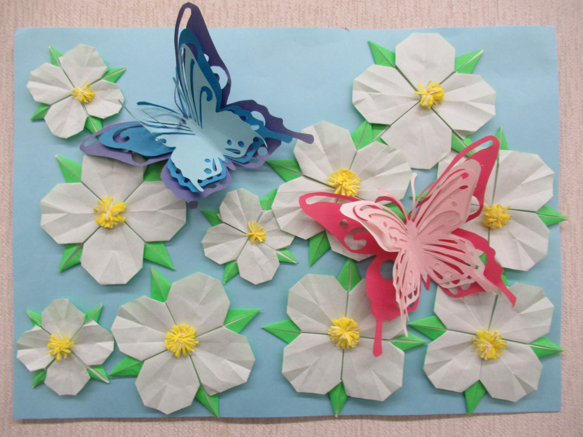 図書室壁紙花蝶2