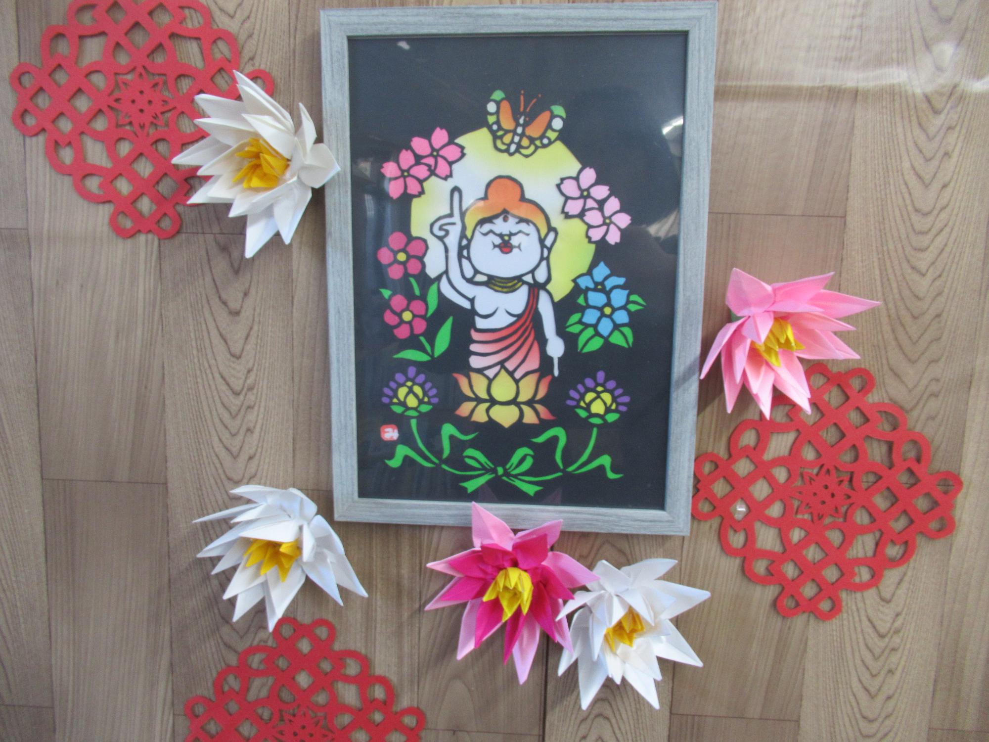 図書室壁紙花祭り2