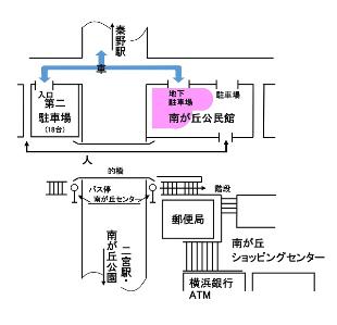 第二駐車場への案内図