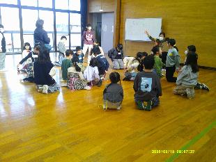 子ども会のゲーム大会の始まりの写真