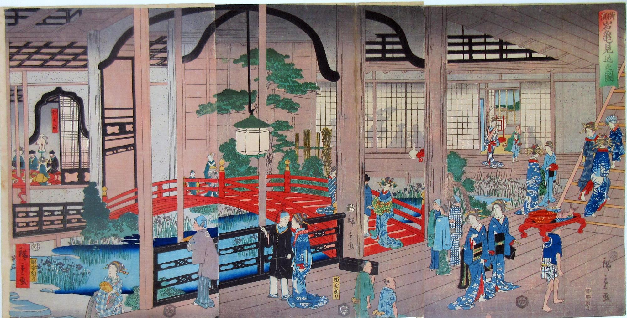 横浜岩亀見込之図