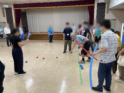 障がい部会での球技の様子