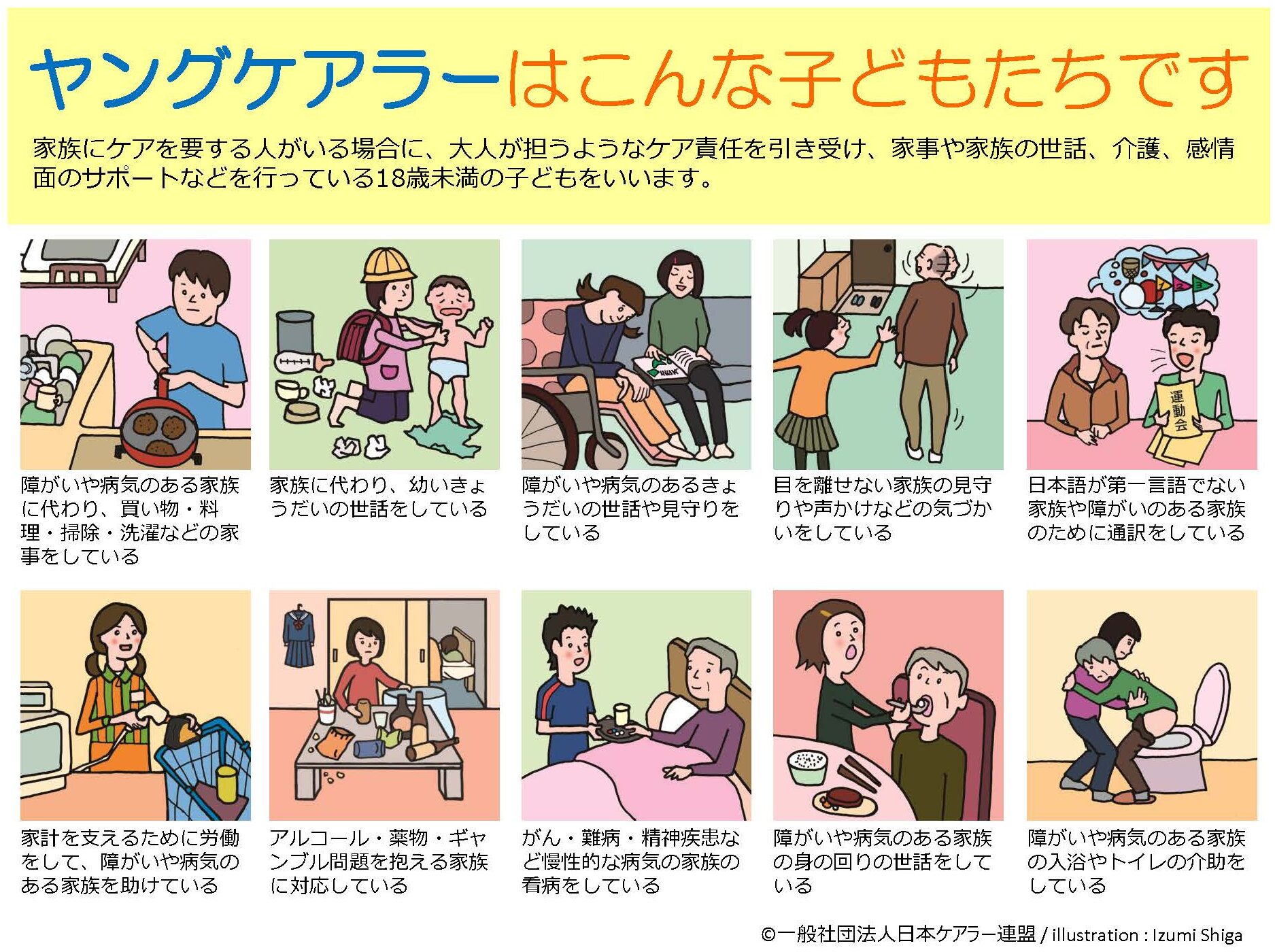 ヤングケアラーはこんな子どもたちですのチラシ