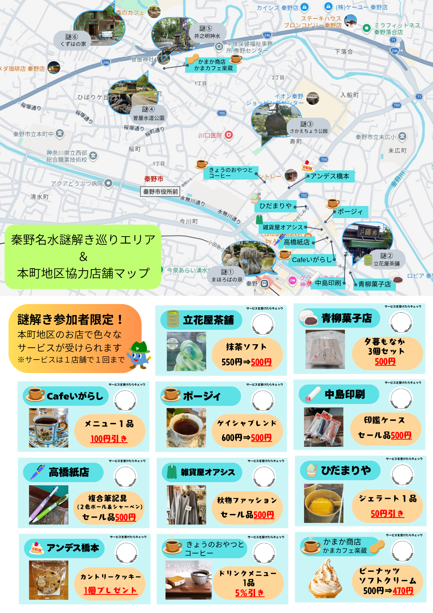 謎解きエリア＆協力店マップ