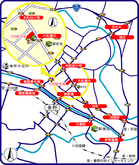 片町駐車場周辺地図