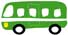 緑色のバスイラスト