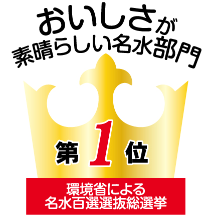おいしさが素晴らしい名水部門第1位のイラスト