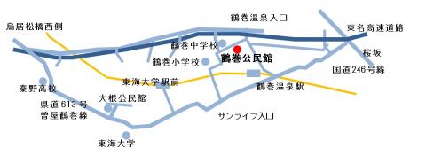 車でのアクセス地図