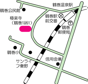 極楽寺までの地図