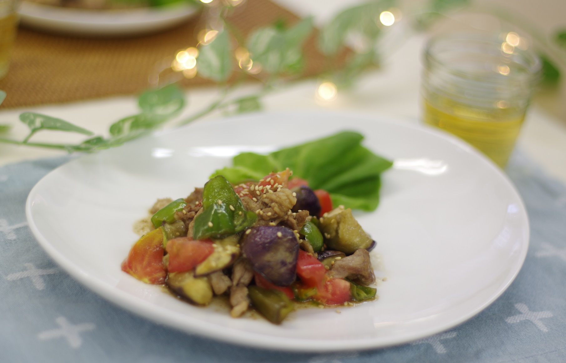 鶏肉と夏野菜のカレーソテー