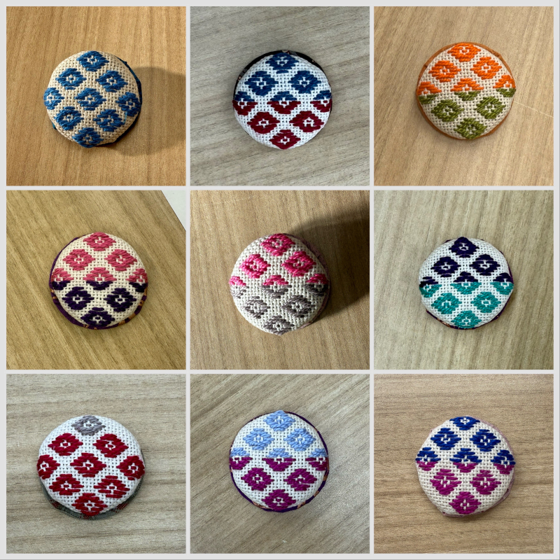 こぎん刺しブローチ作りに挑戦