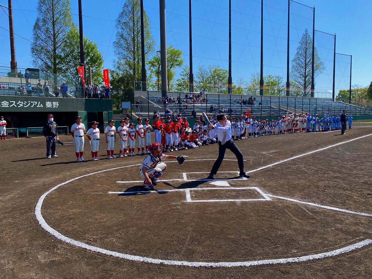 少年野球連盟春季大会開会式