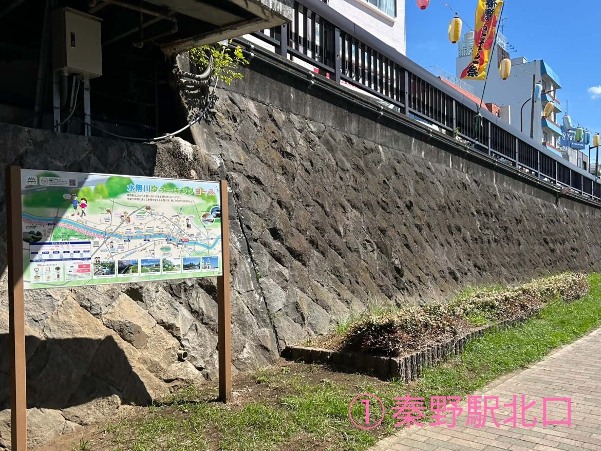 ウォーキング看板(秦野駅北口)