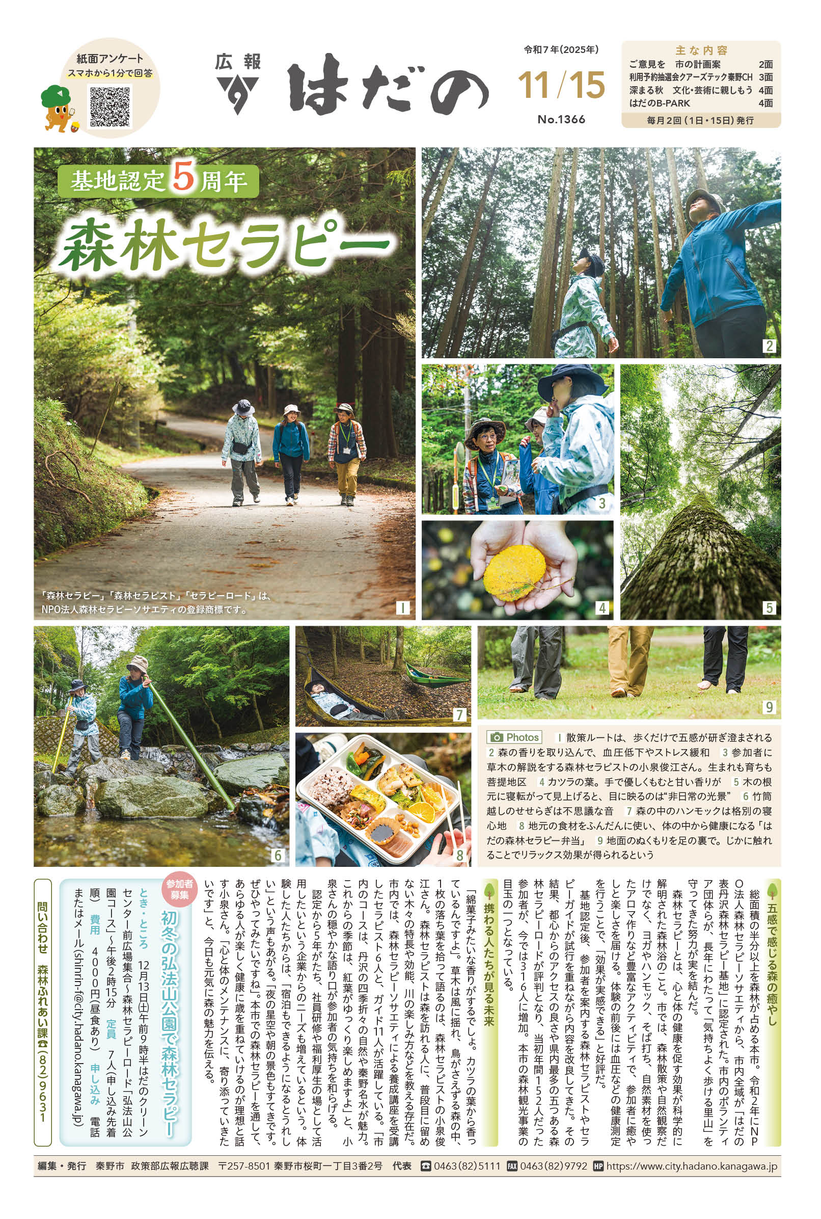 広報はだの11月15日号